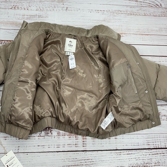 Abercrombie & Fitch AF Ultra Collection Large Beige Classic Puffer Jacket NEW - Picture 12 of 15